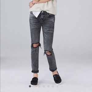 Anthropologie Pilcro Slim Boyfriend Black straight leg Jeans